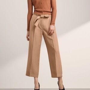 Aritzia Wilfred Cauchy Linen Pants 00 Light Camel